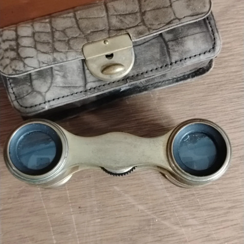 . Vintage Duvelleroy Paris Chevalier Brass Opera Glasses - Antique French Cheval